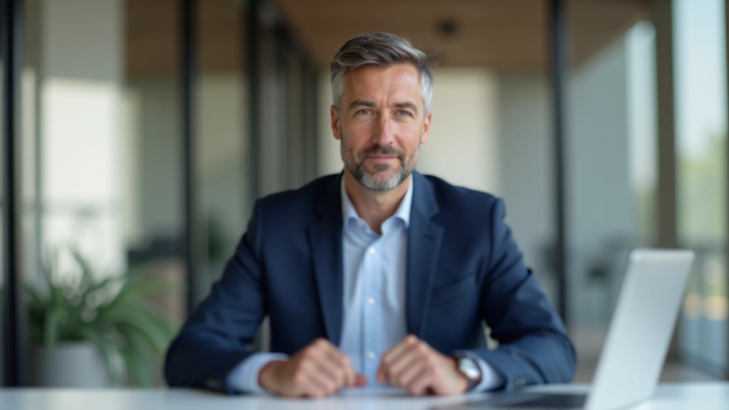 Professionnel travaillant sur stratégie financière à son bureau avec ordinateur portable et documents