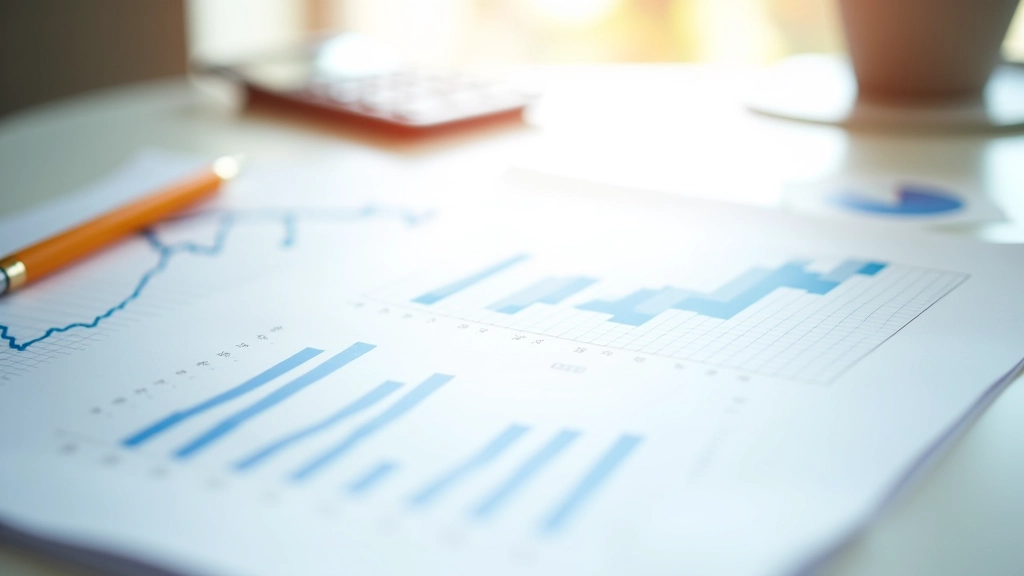 Graphiques analytiques et rapports financiers imprimés sur un bureau moderne